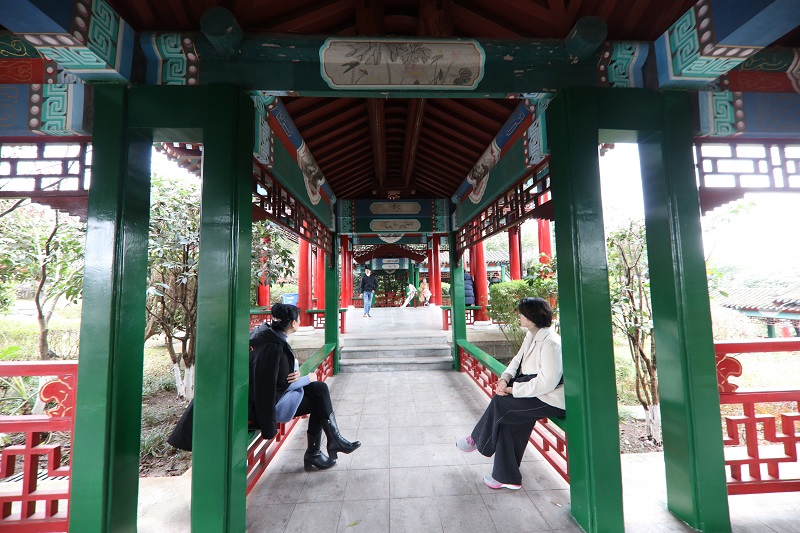 图8：重庆园博园，休闲长廊。唐探峰摄