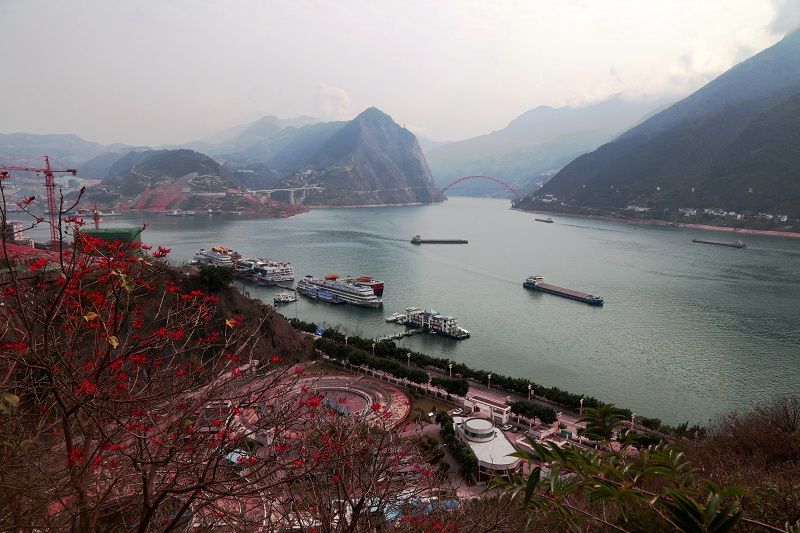 图1：重庆巫山美丽的高峡平湖港区一隅。唐探峰摄