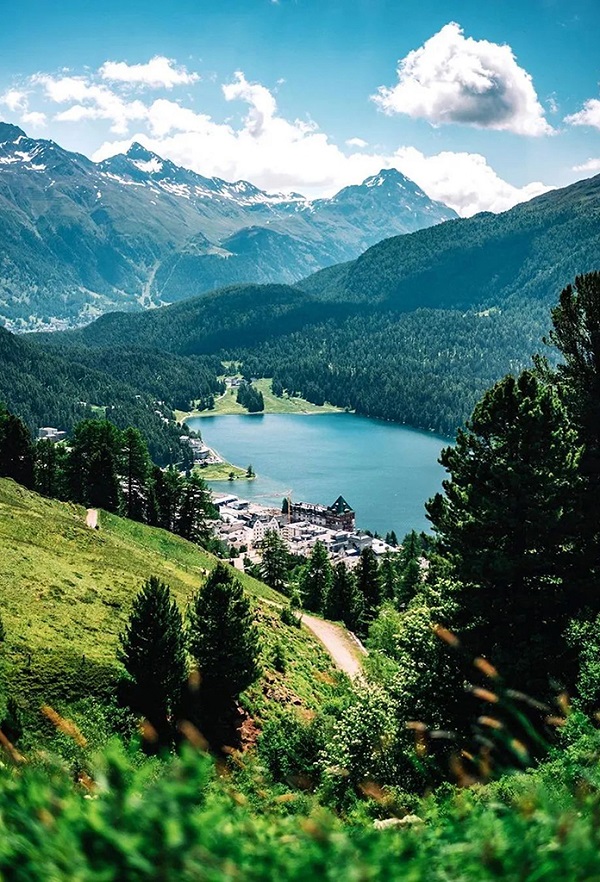 瑞士圣莫里茨夏日美景