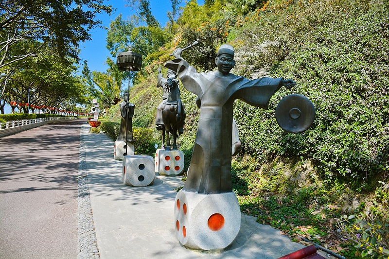 厦门博饼民俗园内的雕塑