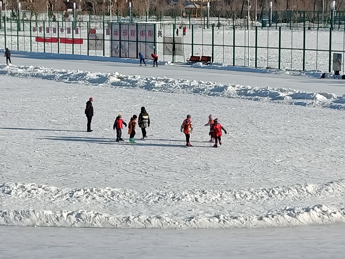 这是1月24日在阿勒泰市全季体育公园拍摄的画面 (1)