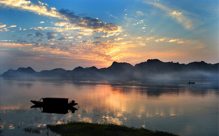 常德沅江夕照