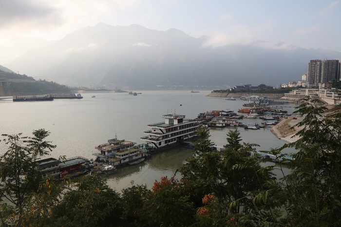 图2：重庆巫山港区应急救援基地。2022年11月1日，摄于重庆巫山大宁湖巫山港区。唐金生  17784436870