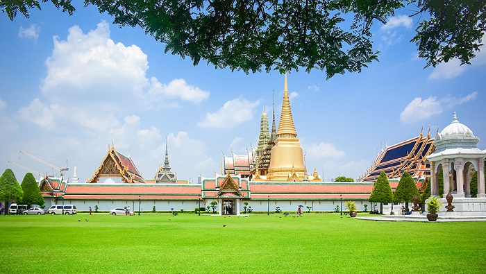 美丽的曼谷大皇宫远眺