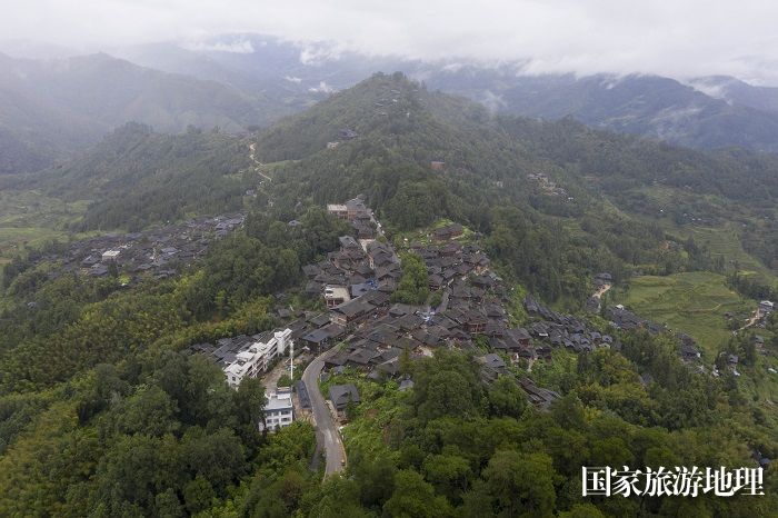 2023年9月13日，拍摄的贵州省从江县丙妹镇岜沙苗寨一景（无人机照片）。DJI_0503