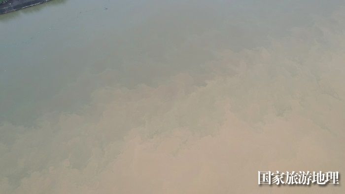 圖7：5月20日，珠江上游融江廣西柳州市融安縣城段云霧繚繞，江水渾濁。（無人機照片，譚凱興 攝）