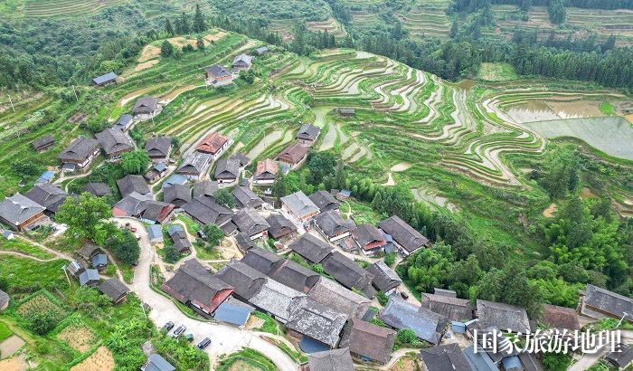 2024年5月28日在贵州省从江县从江县翠里乡岑丰村拍摄的梯田景色。 (6)