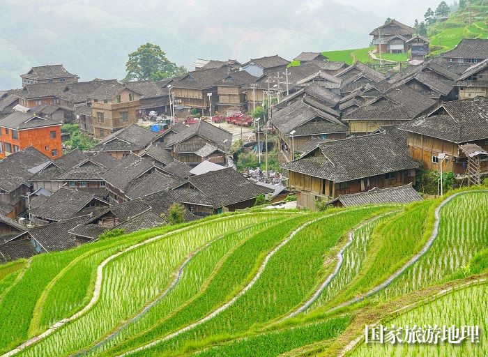 2024年6月13日，在贵州省黔东南苗族侗族自治州从江县加榜乡加车村拍摄的梯田风光。 (4)