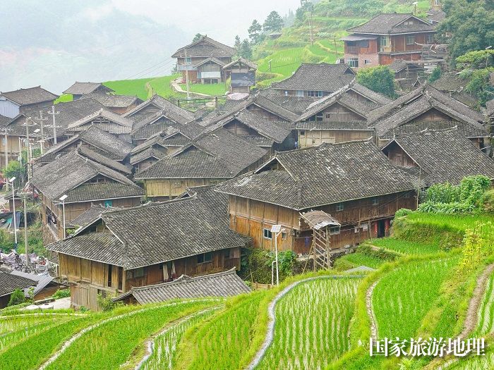 2024年6月13日，在贵州省黔东南苗族侗族自治州从江县加榜乡加车村拍摄的梯田风光。 (5)